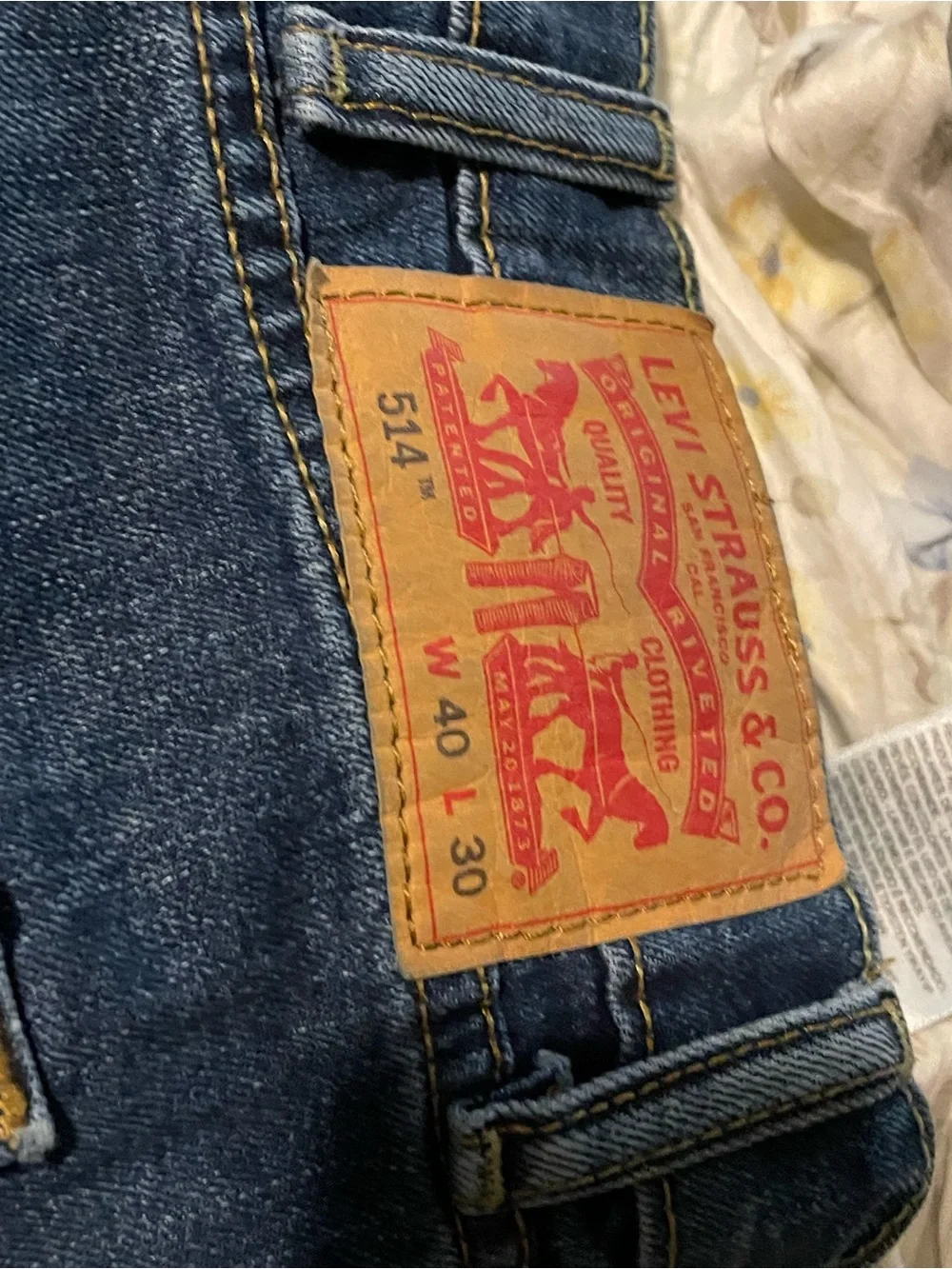 Men's Levi’s 514 Dark Blue Denim Jeans